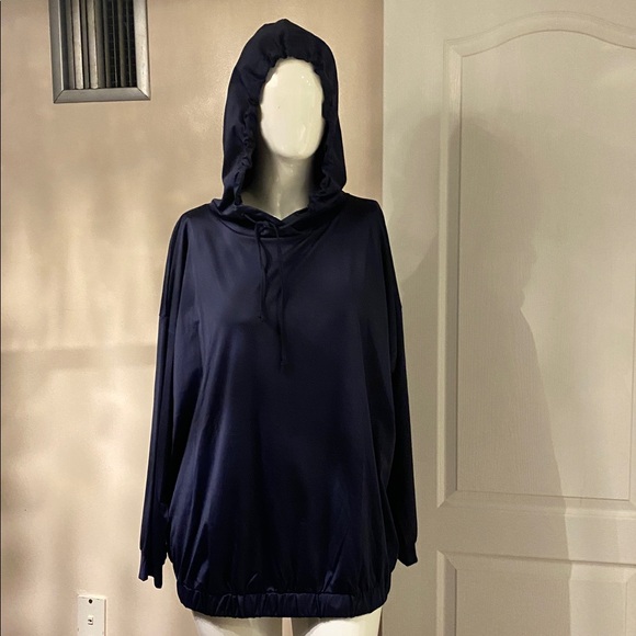 Tops - Yesta Navy Blue with hoodie pullover